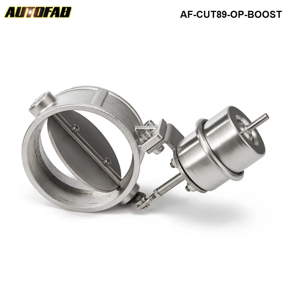 

NEW Boost Activated Exhaust Cutout / Dump 89MM Open Style Pressure: about 1 BAR AF-CUT89-OP-BOOST