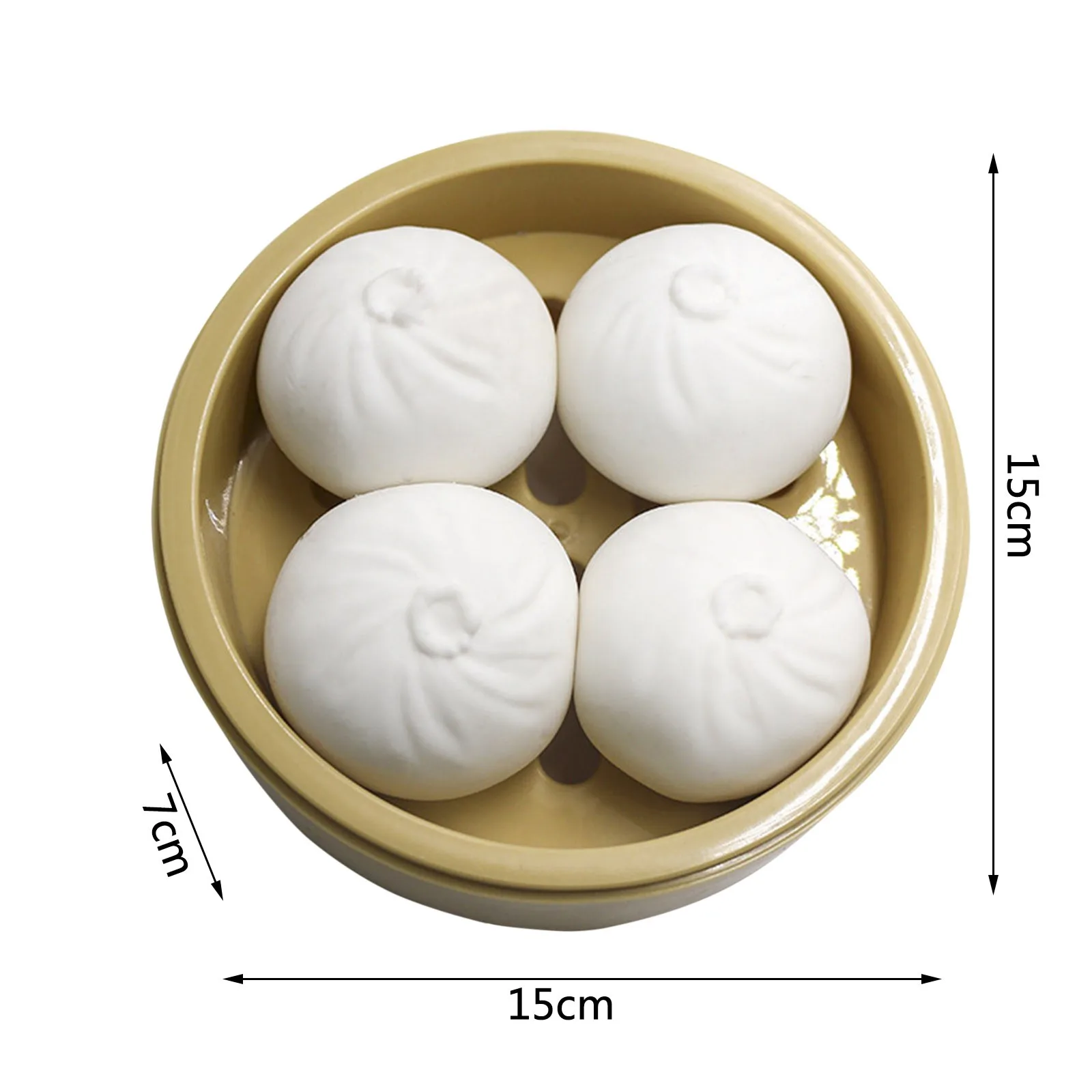 

TPR Simulation Food Steamer Steamed Bun Flour Ring Decompression Kneading Toy Funny Stress Relieves Fidget Toys