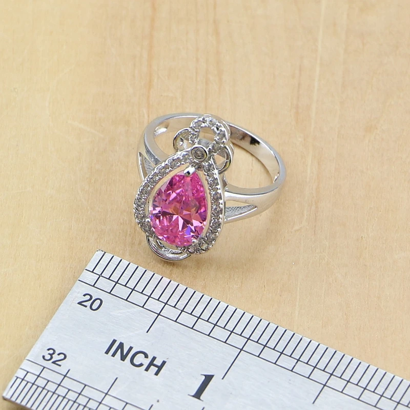 Женский комплект украшений из серебра 925 пробы