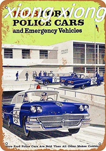 

Металлический знак-1958 полицейские автомобили Ford-винтажный вид