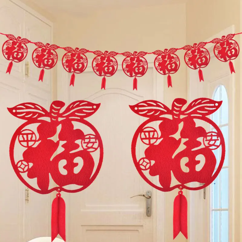 

Новогоднее украшение, подвески из нетканого войлока, праздничные Подвески 2022, яркий декор для праздника Весны, новогодний домашний декор