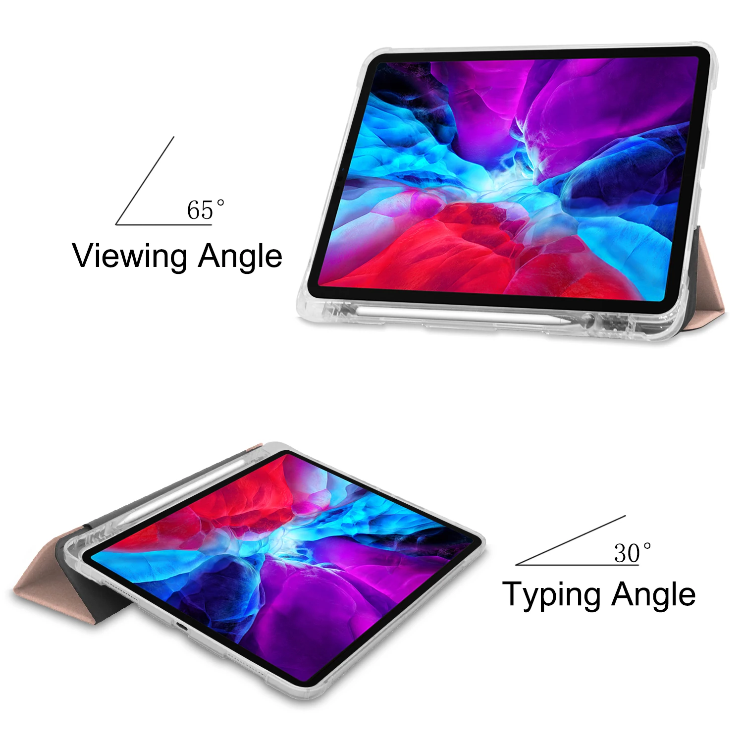 С карандашом-держателем для IPad Pro 12 9 чехол 2020 искусственная кожа складной Стенд