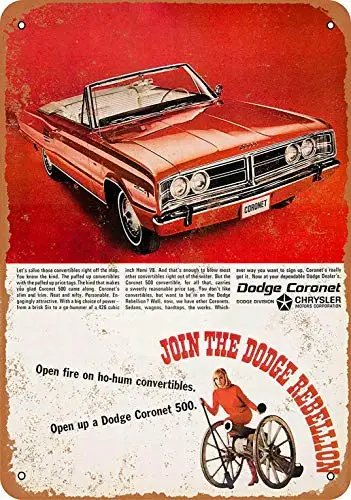

8x12 металлический знак-1966 Dodge Coronet 500 трансформер-Ретро Декор стен домашний декор