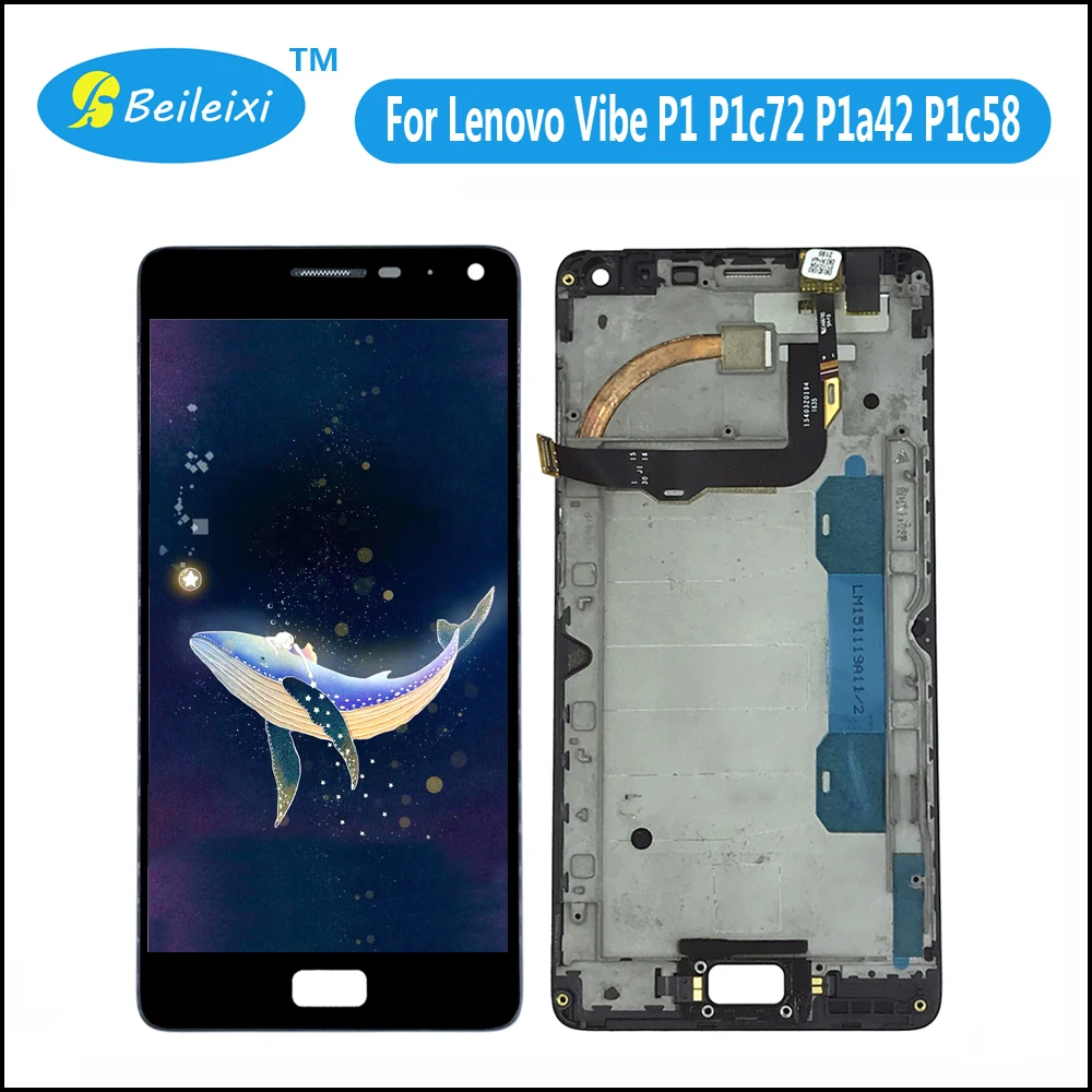 Для Lenovo Vibe P1 P1c72 P1a42 P1c58 ЖК дисплей сенсорный экран дигитайзер Замена с