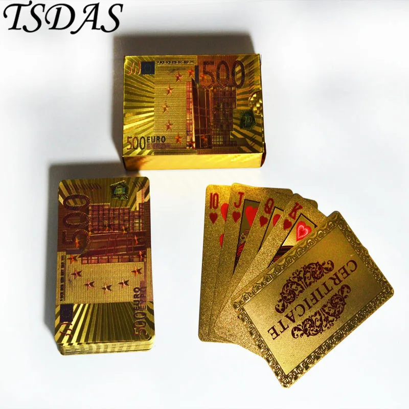 Лучшие подарки 500 евро 87*57 мм Цветные Пользовательские покерные карты оптом