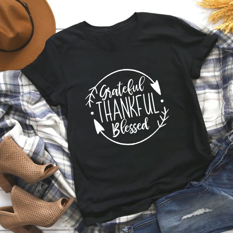 Благодарны благодарны футболка с надписью Blessed хипстерская прикольная
