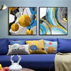 Фотообои абстрактная Золотая фототкань современные принты постер для вечерние домашний декор комната #211217-34-2