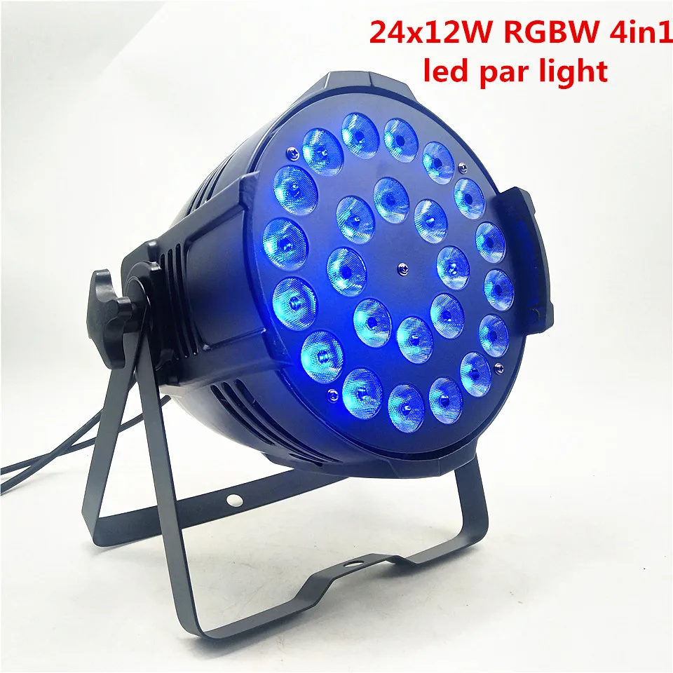 24x12 Вт LED Par свет литой алюминиевый корпус RGBWA 4в1 DMX контроль светодиодный цветной