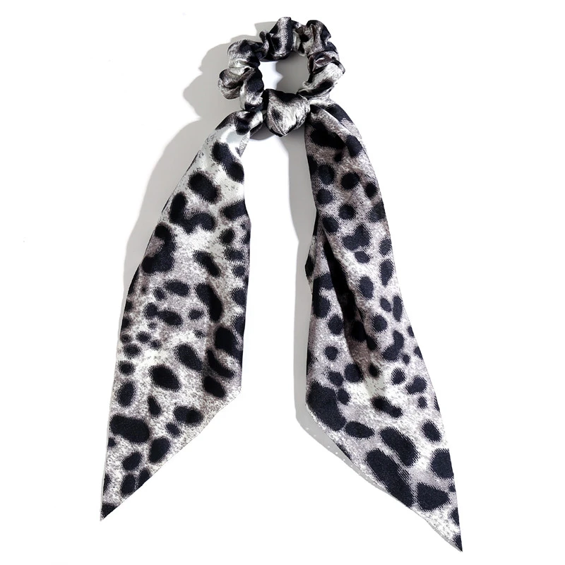 4 White black Модные аксессуары для волос, длинный шарф, ленты, резинка для волос для женщин, галстук-бабочка, эластичный конский хвост, держатель, резинки для волос для девушек, аксессуары для волос - Цвет: 4 White black