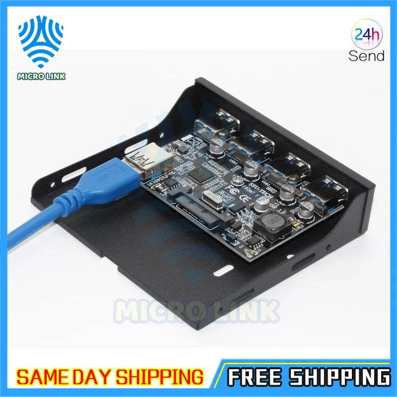 Переходник PCI-E на USB 3 0 PC лицевая панель USB-карта расширения переходник PCIE 5 дюйма