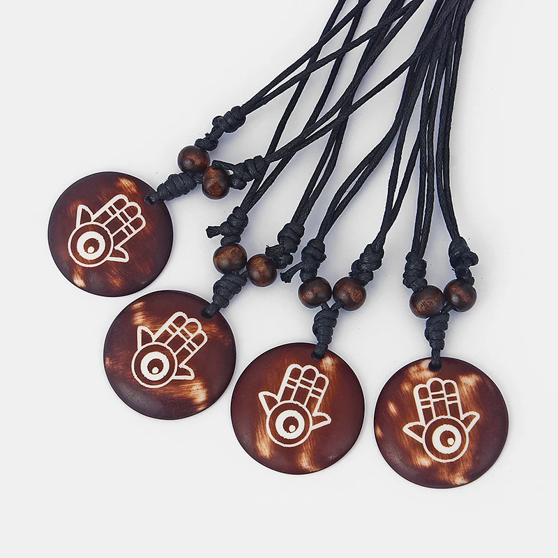 1 шт. коричневое искусственное колье из эко-смолы резная искусственная подвеска