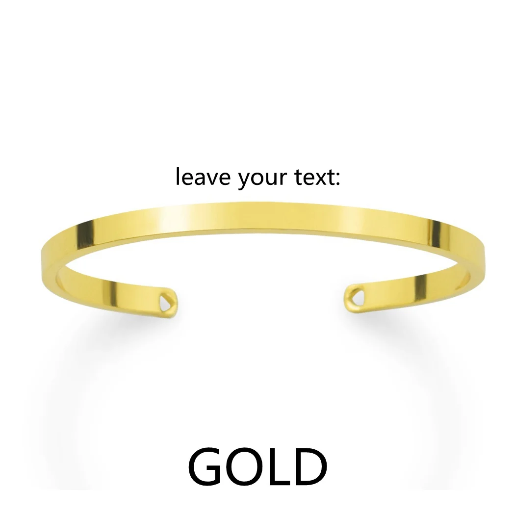 Персонализированный браслет на заказ с именем буквами текстом гравировкой
