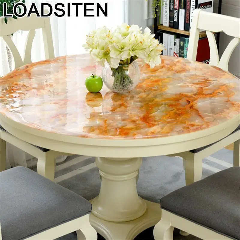 Пластиковая обеденная водостойкая скатерть с круглым покрытием из ПВХ Toalha De Mesa |