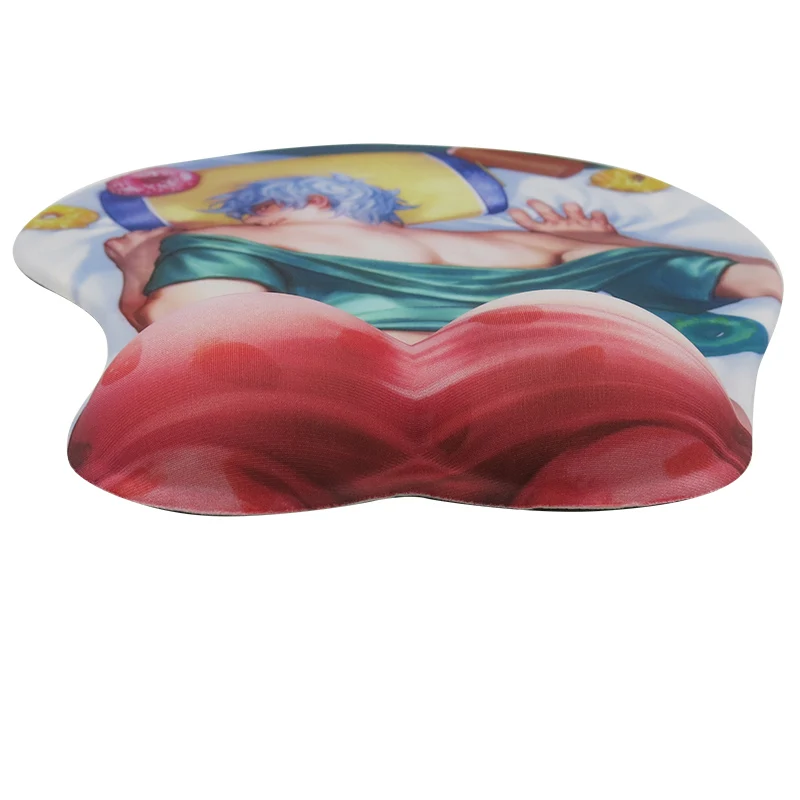 Аниме гинтама 3d hip силиконовый коврик для мыши игровой с мягким гелем подставка