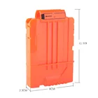 Аксессуары для игрушечного пистолета Nerf, картридж с 6 патронами, дротика для пистолета Nerf-прозрачный оранжевый