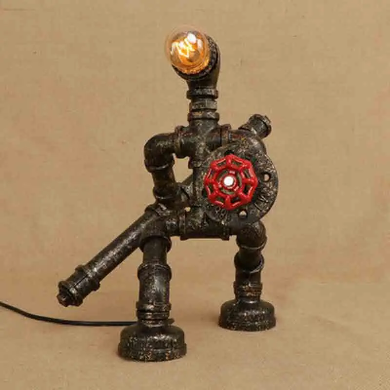 Американская настольная ретро-лампа из кованого железа лампа для кабинета