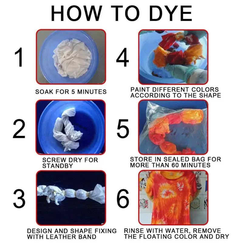 

Tie Dye Pigment Powder Cotton Linen Cold Water Clothes Change Bright Colorful Non-Toxic Graffiti Painting DIY Kit