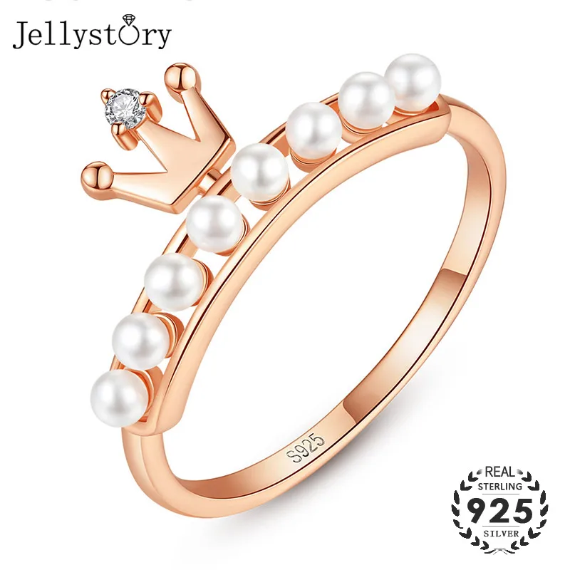 Модные ювелирные изделия Jellystory из серебра 925 пробы женские кольца с короной в
