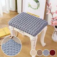 stretch bubble ottoman cover for living room removable square slipcover elastic round stool cover universal furniture protector