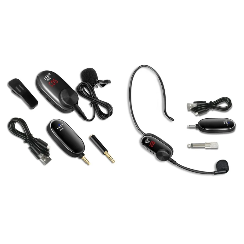 

68UB Operating Range Up to 5m Lavalier Microphone System Vlog Video Living Broadcasts Smartphone Receiver Tools Small Kits