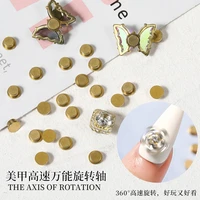 5pcs nail art rotating nail charms rotary bearing rotating tool diy tool for 3d nail charms ring charms manicure diy craft