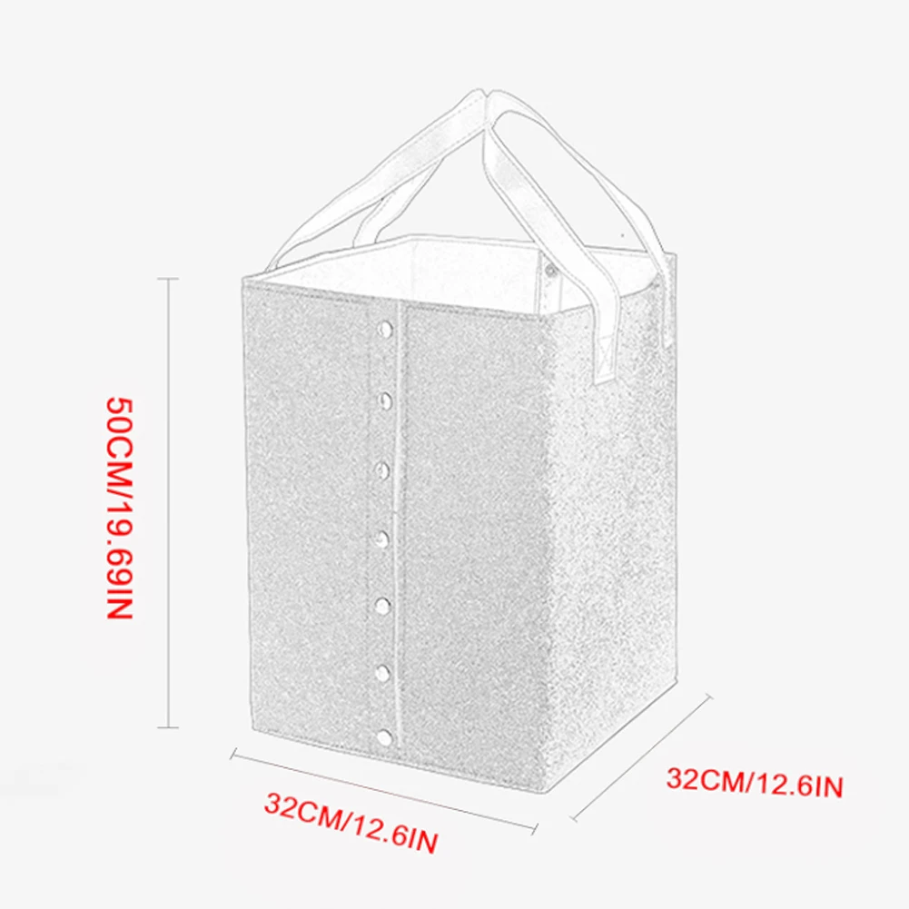 

Dirty Clothes Felt Storage Basket Organizer Basket Collapsible Large Laundry Hamper Waterproof Home Laundry Basket Organiser Bag