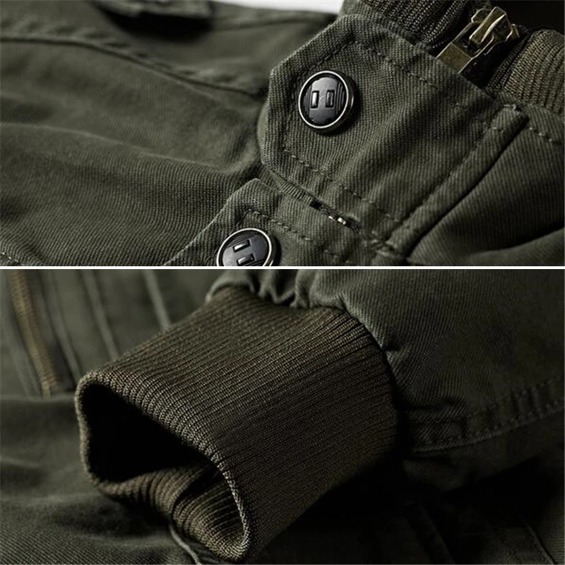 

Spring Autumn Men Jacket Fashion Casual Slim Bomber Jacket Overcoat Stand Collar Military Tactics Jackets Men Clothing M-6XL
