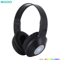 sodo sd 701 wireless headphone pattern light bluetooth headphones over ear bluetooth 5 1 stereo headset support eq modes tf card
