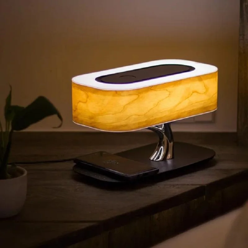 

Bluetooth Speaker LED Table Lamp with Wireless Charging Function