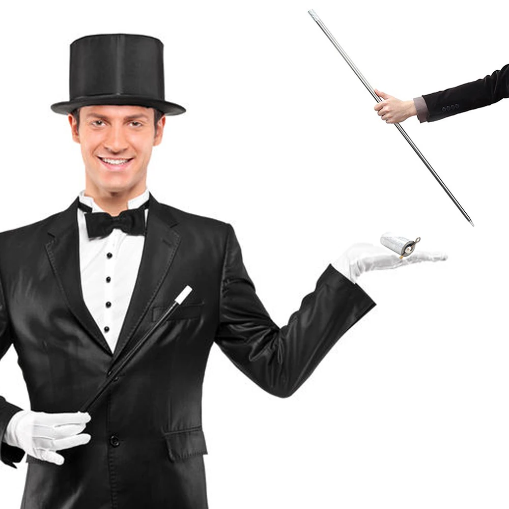 

Portable Magic Wand Staff Martial Arts Metal Magic Pocket Bo Staff Outdoor Sport Equipment Metal Appearing Canes