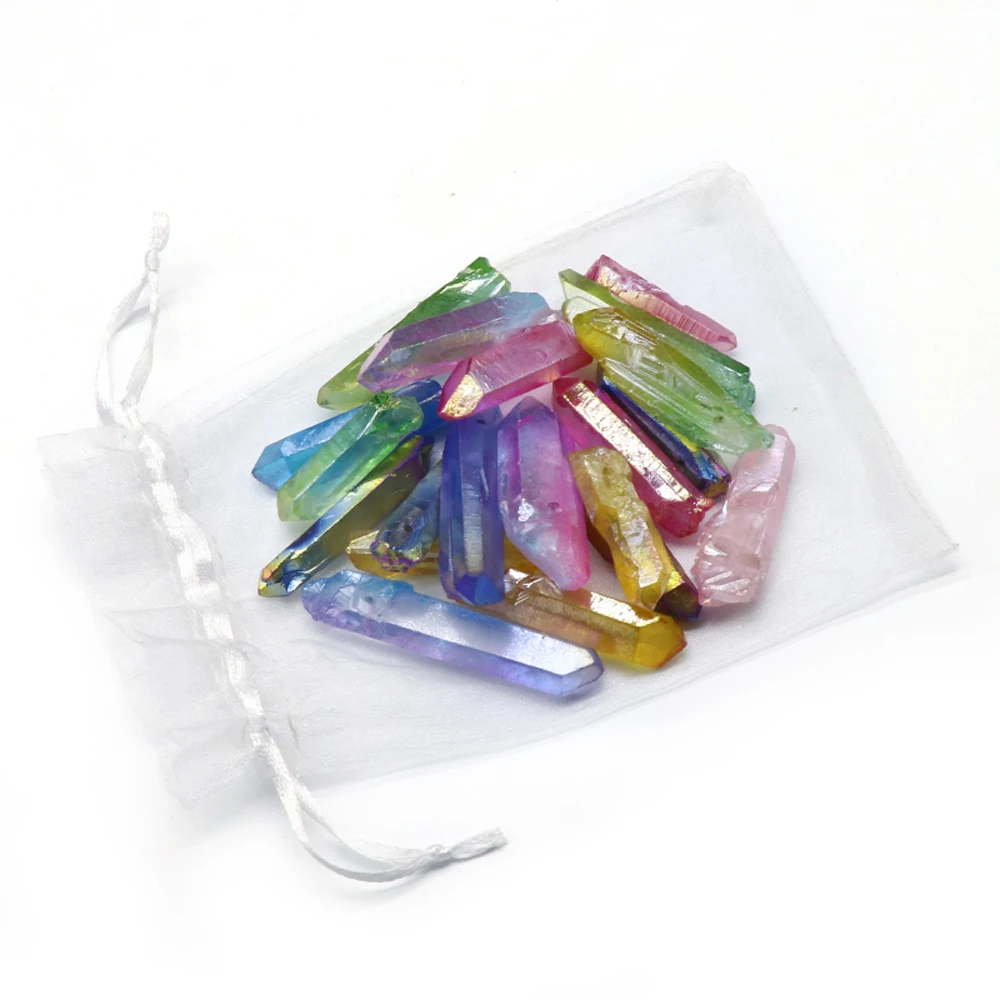 

50g 1 package Semi-precious Stone Crystal Charms Pendants for Necklace Earring Jewelry Making DIY Size 25-57mmx5-7mm