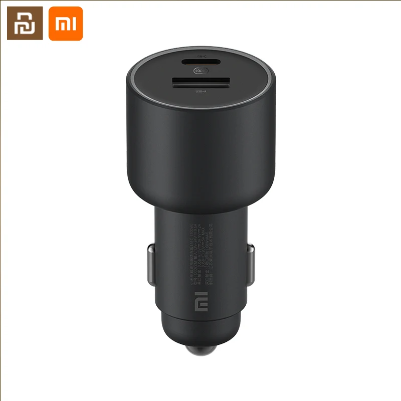 

Автомобильное зарядное устройство Xiaomi, 100 Вт, 5 В, 3 А, 2 USB-порта