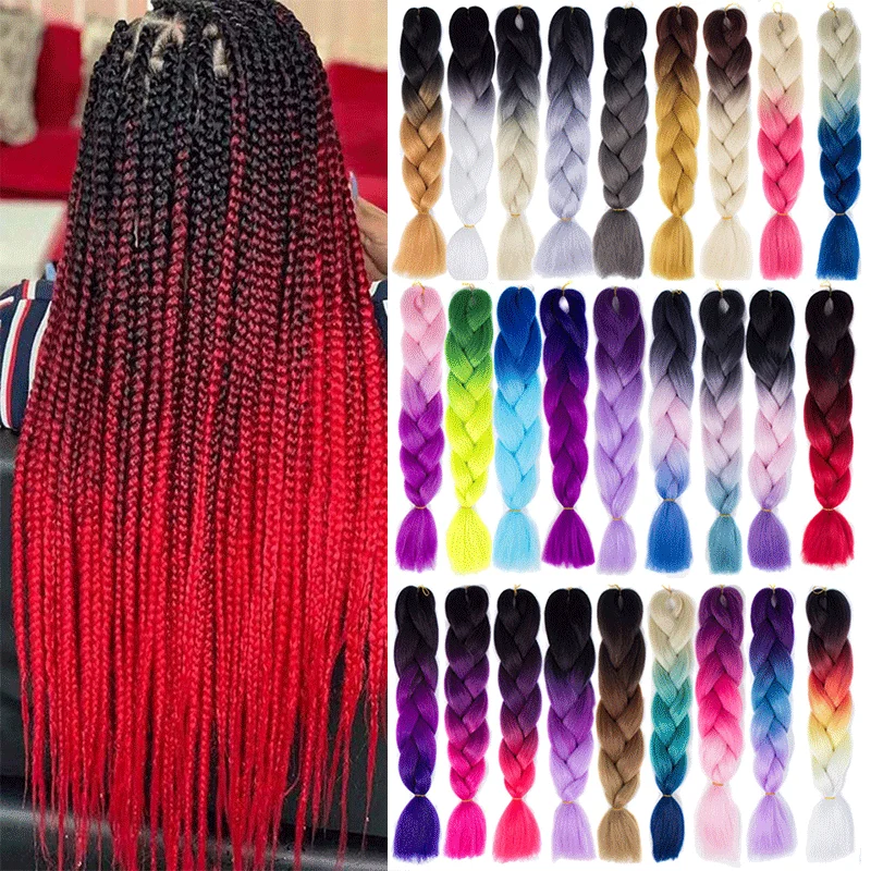 Kong & Li плетения волос Jumbo эффектом деграде (переход от темного к Цвет 100 г 24 дюймов