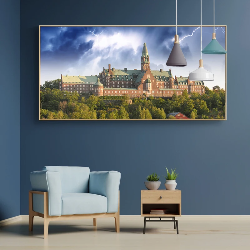 Декоративные картины Королевство Швеции старый замок картина для стены