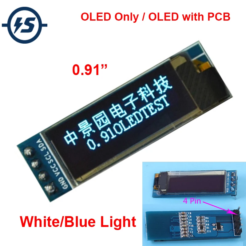 Модуль ЖК дисплея для Arduino OLED 0 91 дюйма 128x32 I2C IIC последовательный 12832 SSD1306 экран