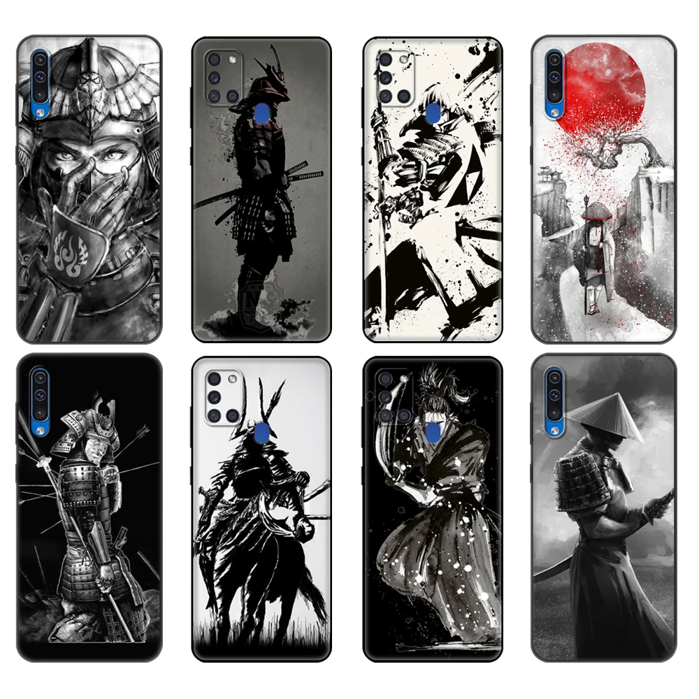 

Black tpu Case For Samsung Galaxy A50 50S A30S A10 A01 A11 A21S A31 A41 A51 A71 M21 M30S S10 LITE Cover Japan The samurai Ninja