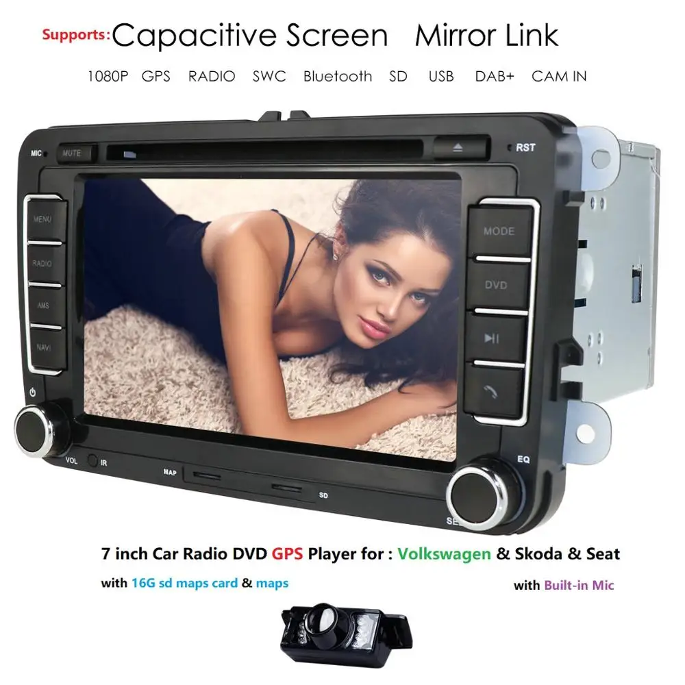 Новинка! " сенсорный экран стерео gps DVD Navi для VW Golf Polo Passat Tiguan Jetta Altea+ RDS+ BT+ sd-карта+ SWC+ CAN BUS+ задняя камера