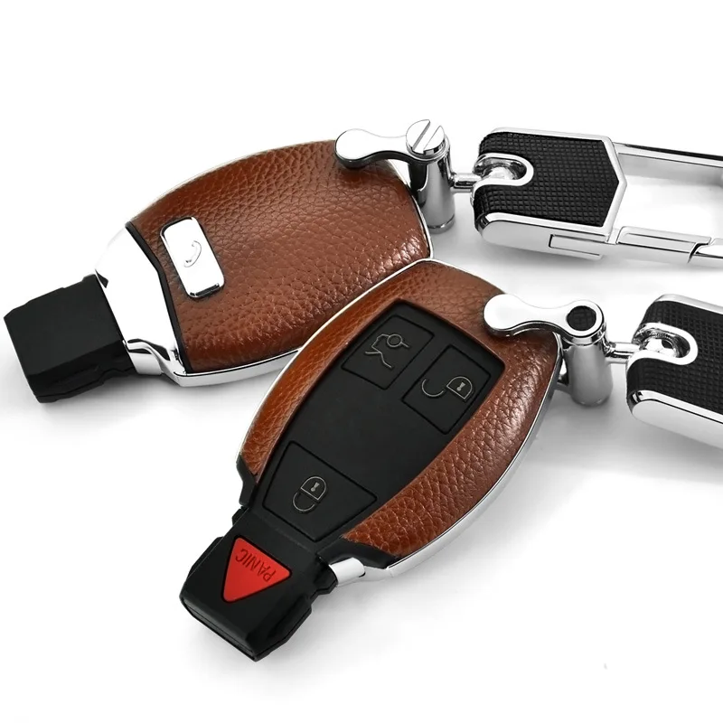 Кожа оболочки держатель чехол для дистанционного ключа от машины крышка Mercedes benz