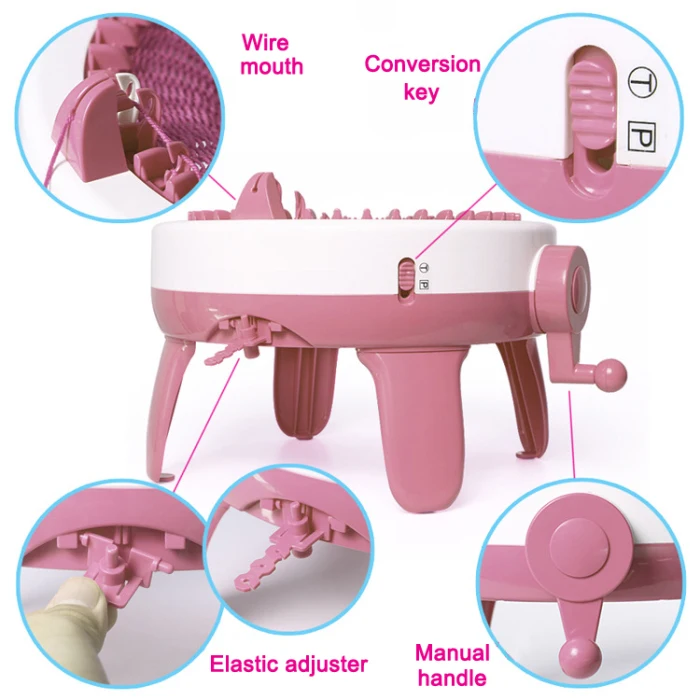 40 Needles Large Size Knitting Loom DIY Scarf Hat Hand Weaving Machine Toys for Kid Adult 30 X 30 X 18.5cm TB Sale