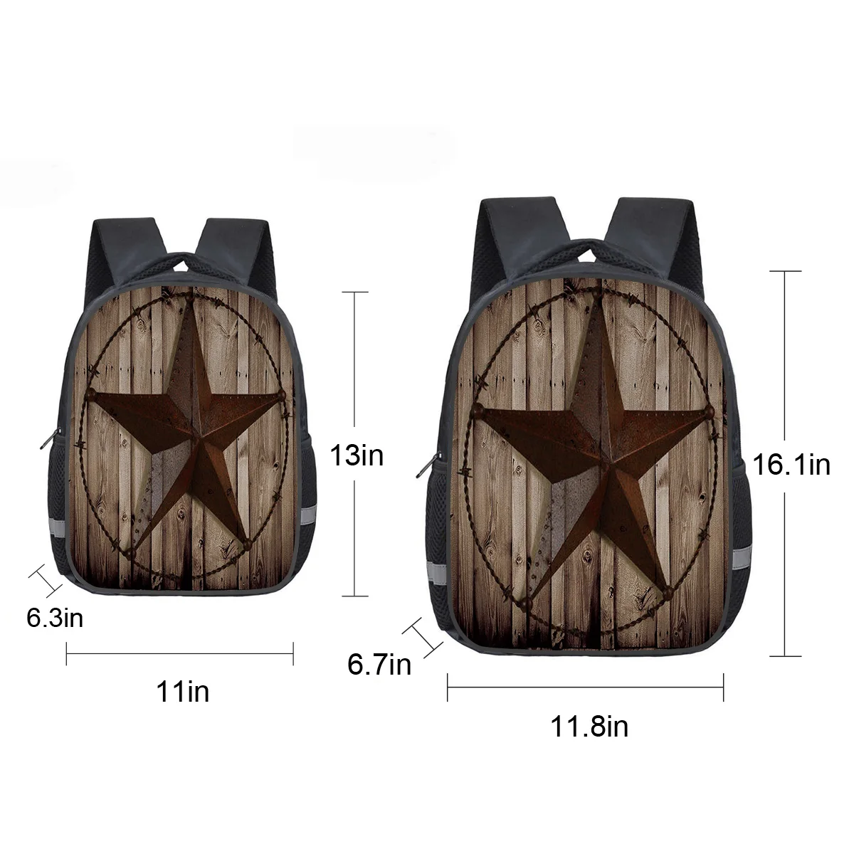 Ретро деревянный Западный Техас звезда рюкзаки для ноутбука школьная сумка