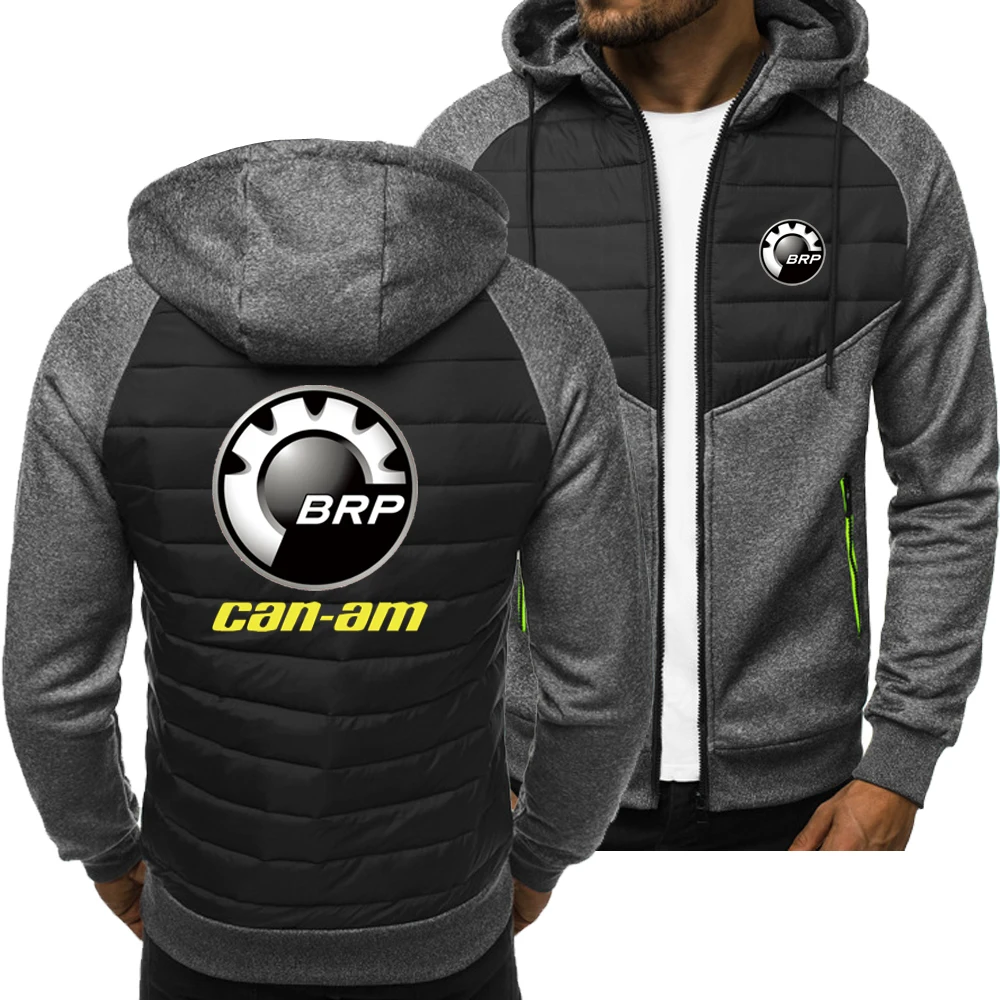 

2021 New Men's Brp Can-Am Motorcycl Printing Spring Autumn Casual Raglan Hoodie Fashion Cardigan Long Sleeve Zipper Jacket Hoody