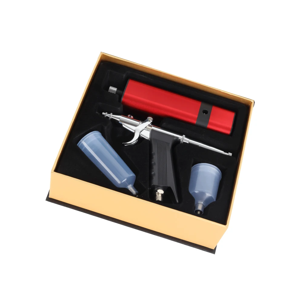 

Wholesale New Version Portable Airbrush Compressor 0.3MM Nozzle Big Capacity Ink Cup Trigger Spary Gun Pocket Pneumatic Tool