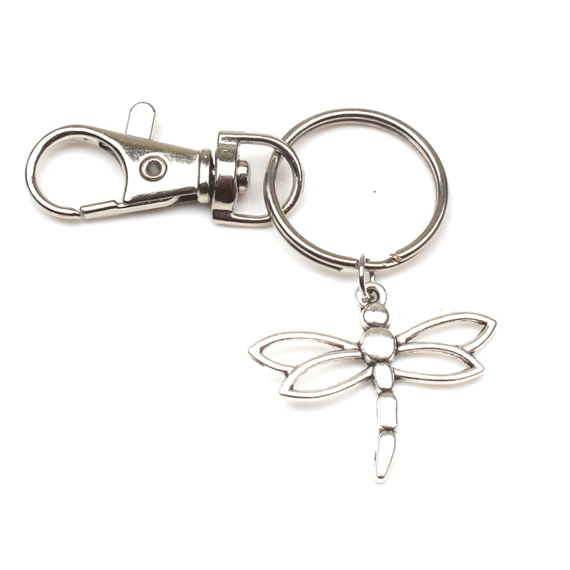 

New Design Dragonfly Key Ring Key Chain Buckle Glass Crystal Pendant Birthday Festival Anniversary Gift Jewelry Keyring