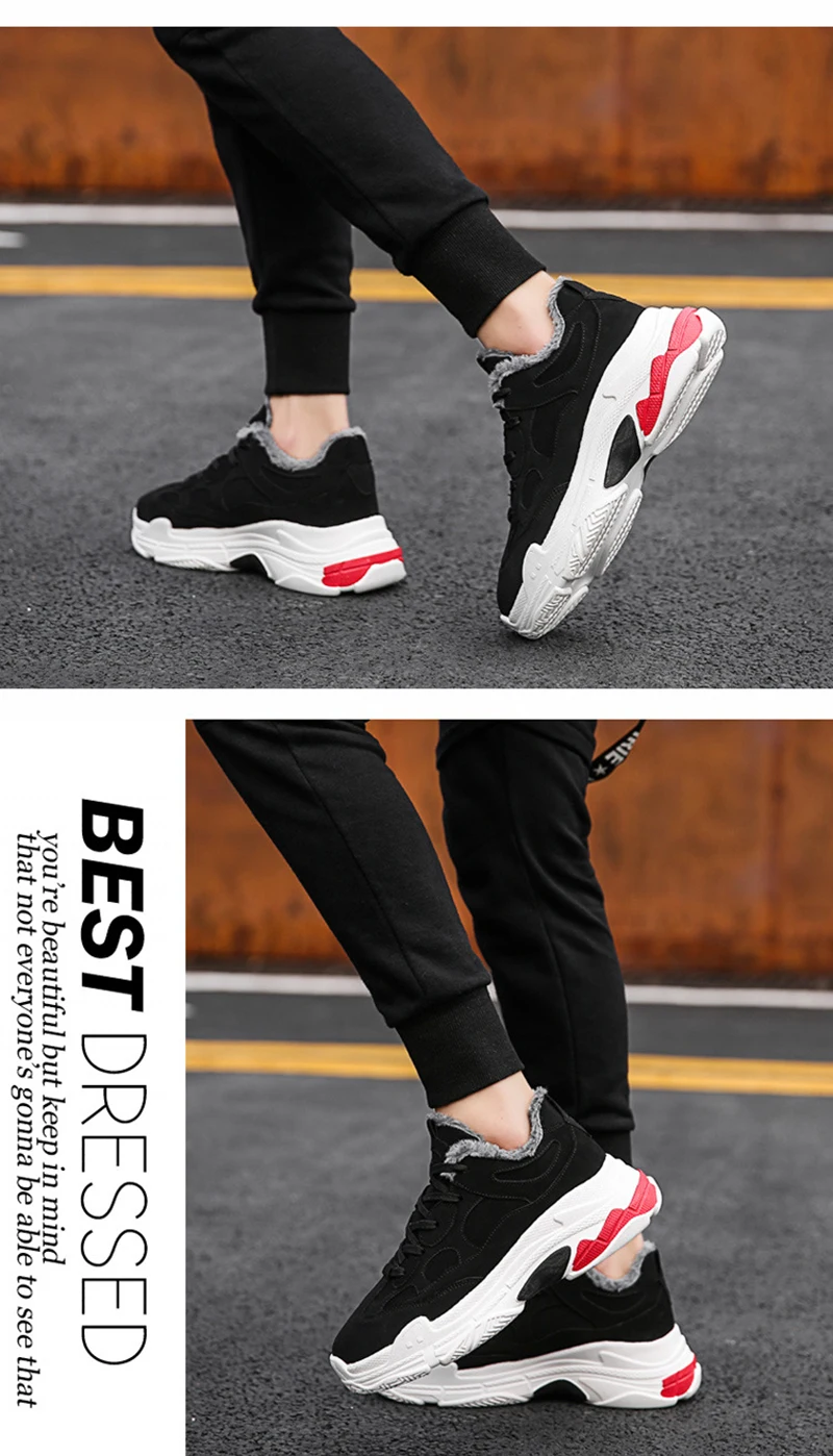 Men Boots Winter With Fur Warm Snow Boots Men Winter Boots Shoes Men Footwear Fashion sneakers Shoes