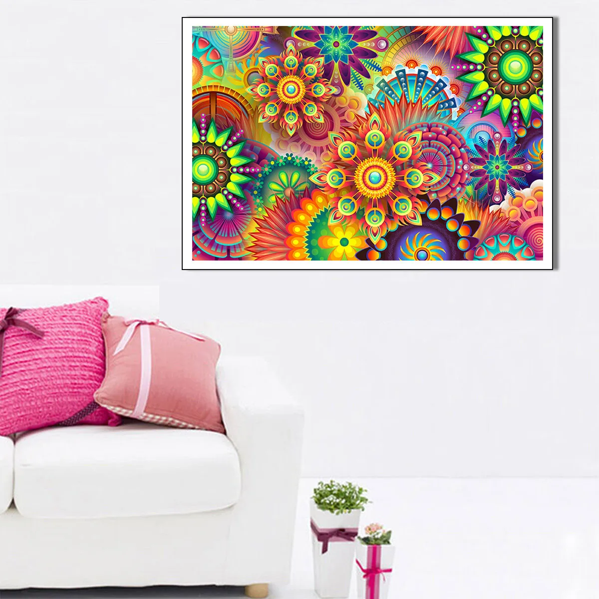 Красочные цветы абстрактный фон постер печать на холсте Живопись настенное