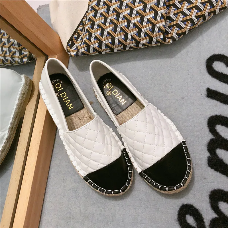 Женские эспадрильи сланцы плоская подошва повседневные лоферы модная удобная