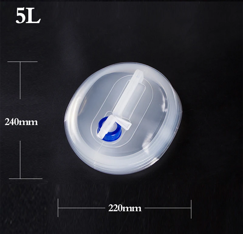 5L Открытый 3-15L портативный складной чайник автомобильный мешок для воды Рыбалка складной мешок для воды портативный пластиковый открытый складной мешок - Название цвета: 5L