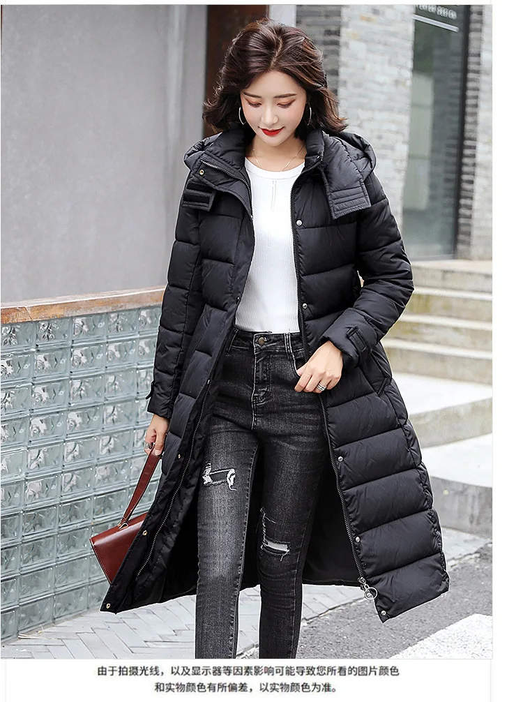 

and medium long style autumn and winter 2020 new down cotton padded jacket loose large size fat mm cotton padded woman