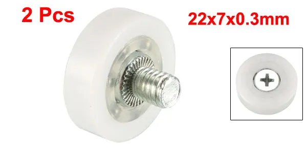 Uxcell 2 шт. 4 шт. 19x6x1 мм 19x6x2 мм 22x7x0,3 мм роликовый подшипник натяжного колеса шкив скользящий конвейер колесо резьбовой стержень низкий уровень шума белый