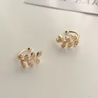 Клипсы для ушей без пирсинга в виде листьев, регулируемая поддельная хрящевая ткань, металлический зажим для ушей